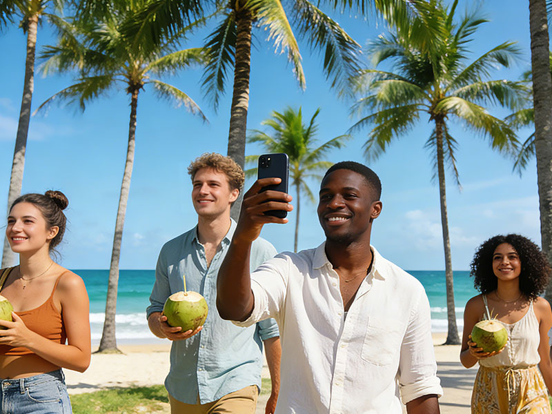 하이난을 방문하는 외국인